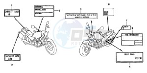 CB250P drawing CAUTION LABEL