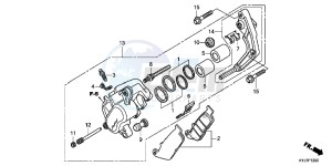 CBR250RD CBR250R 2E - (2E) drawing FRONT BRAKE CALIPER (CBR250R)