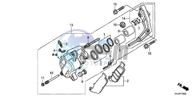 FRONT BRAKE CALIPER (CBR250R)