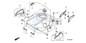 CBR1000RR9 UK - (E / MKH TRI) drawing TOP SHELTER