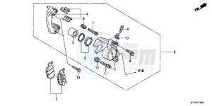 SH300AB drawing REAR BRAKE CALIPER