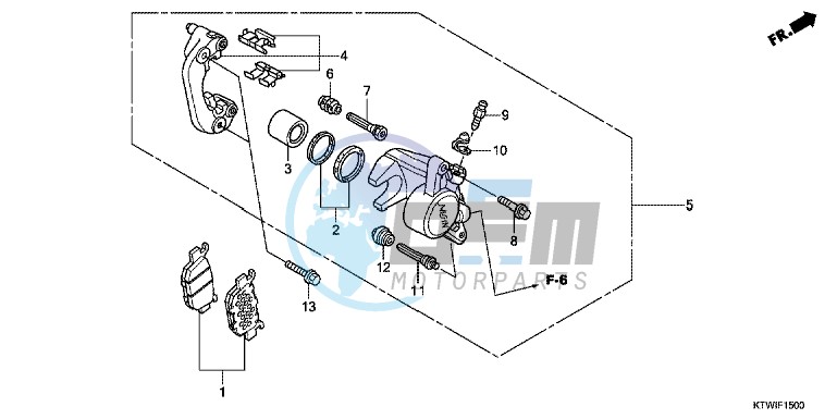 REAR BRAKE CALIPER