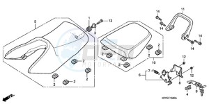 CBR125RWA UK - (E / WH) drawing SEAT