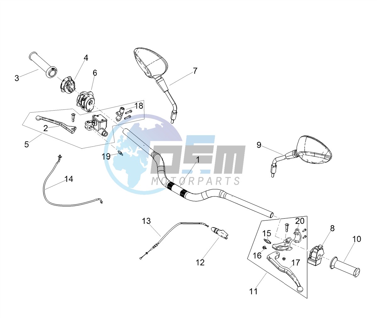 Handlevar and controls