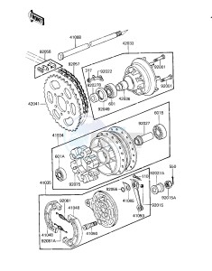 KZ 250 D [CSR] (D2) [CSR] drawing REAR HUB_BRAKE_CHAIN -- 81 D2- -