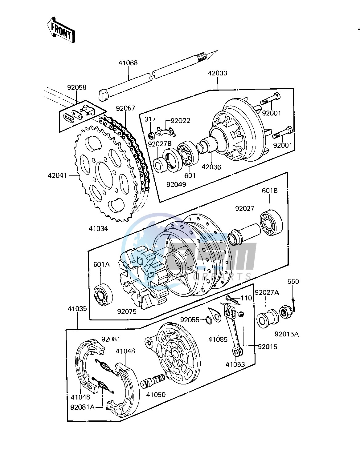 REAR HUB_BRAKE_CHAIN -- 81 D2- -