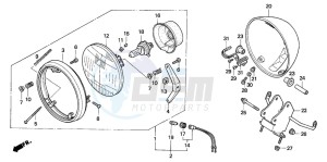 VF750C drawing HEADLIGHT