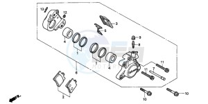 SFX50S drawing FRONT BRAKE CALIPER