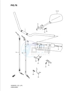 GSXF650 drawing HANDLEBAR