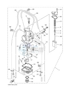 YZ125 (1SR9 1SRA 1SRB 1SRC 1SRC) drawing CARBURETOR