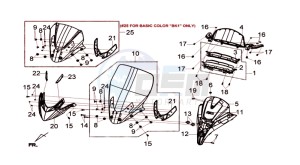 GTS 300i drawing DASHBOARD - WINDSCREEN