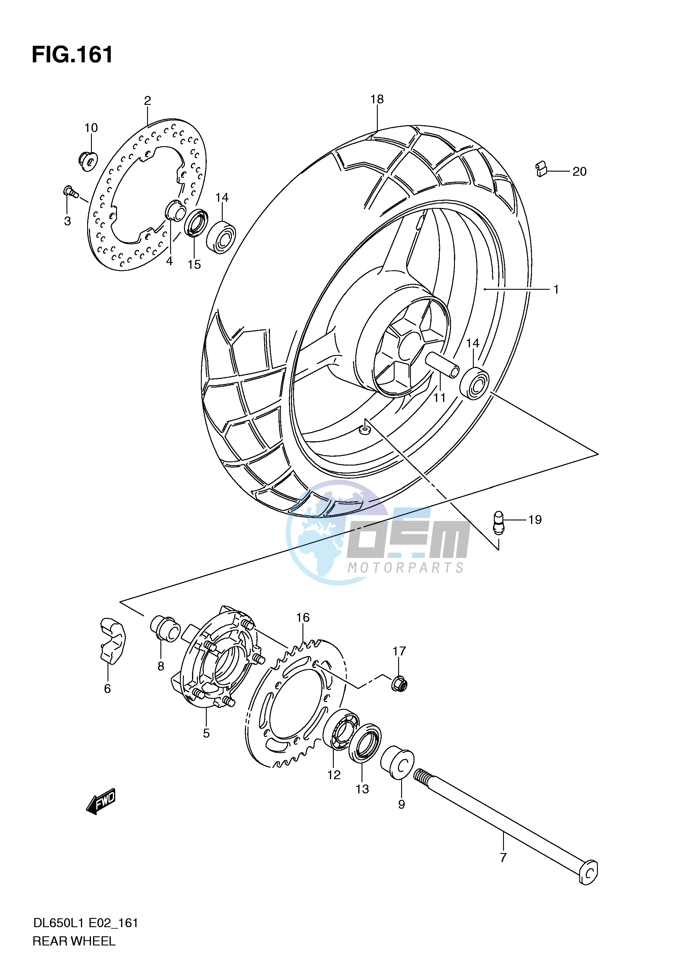 REAR WHEEL (DL650L1 E2)