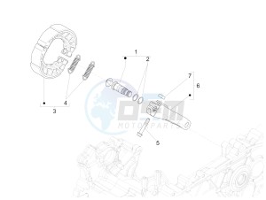 125 4T 3V I GET ie Primavera (APAC) (AU, EX, JA, KR, VT) drawing Rear brake - Brake jaw