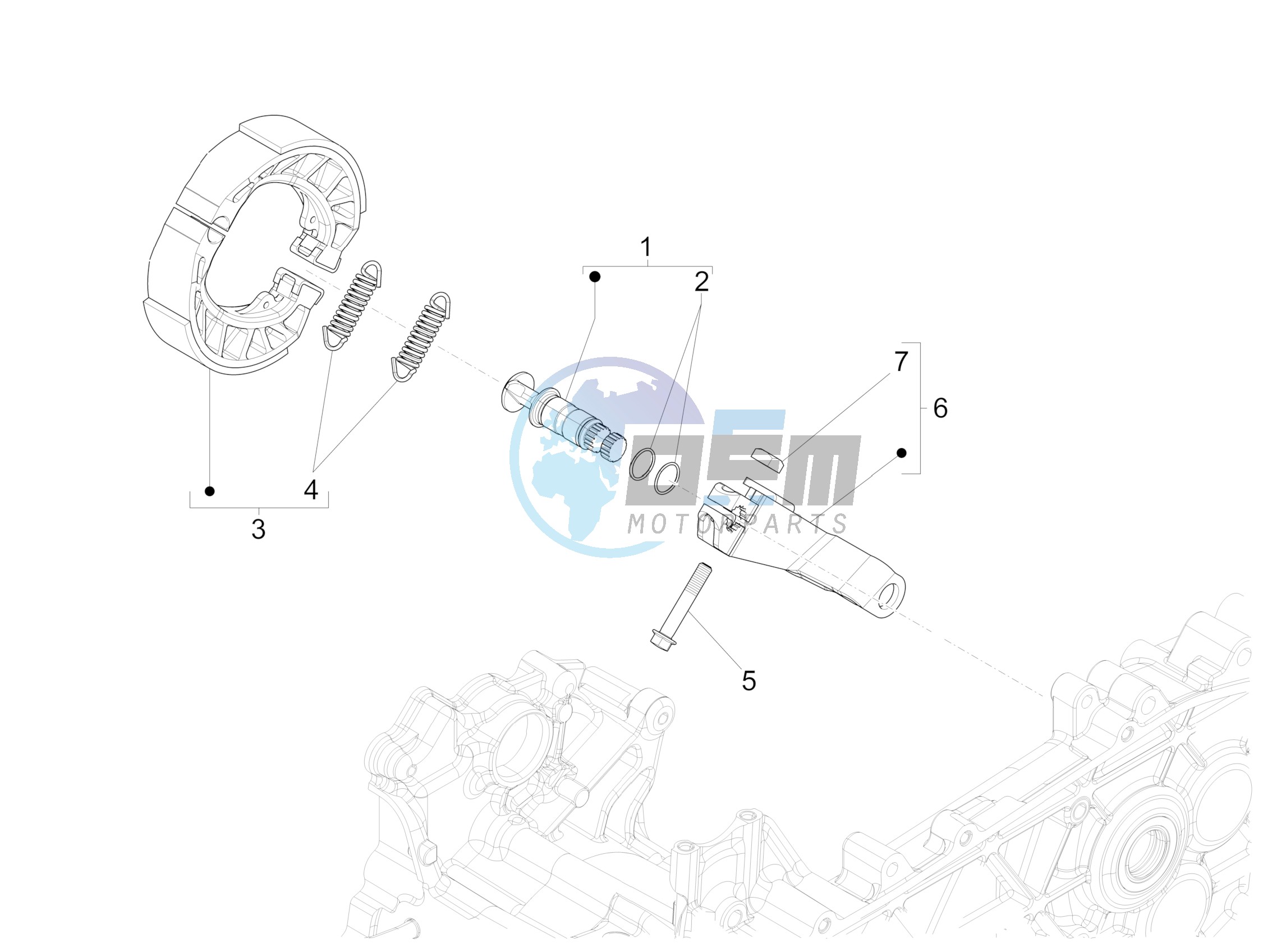 Rear brake - Brake jaw