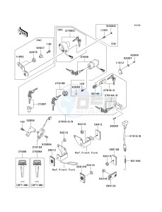 BN 125 A [ELIMINATOR 125] (A4-A8) [ELIMINATOR 125] drawing IGNITION SWITCH_LOCKS_REFLECTORS