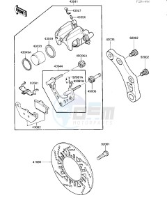 ZG 1000 A [CONCOURS] (A1-A3) [CONCOURS] drawing REAR BRAKE