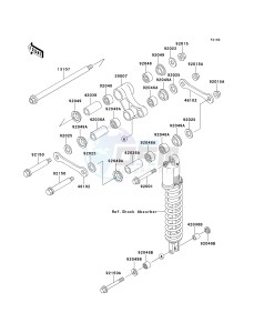 KLX 650 D [KLX650R] (D1) [KLX650R] drawing REAR SUSPENSION