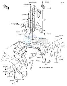 BRUTE FORCE 750 4x4i EPS KVF750HJF EU drawing Cylinder Head