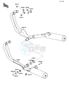 ZX 750 F [NINJA 750R] (F4) [NINJA 750R] drawing MUFFLER-- S- -