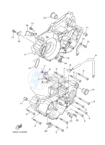 YZ250 (1SS9 1SSA 1SSB 1SSC 1SSC) drawing CRANKCASE