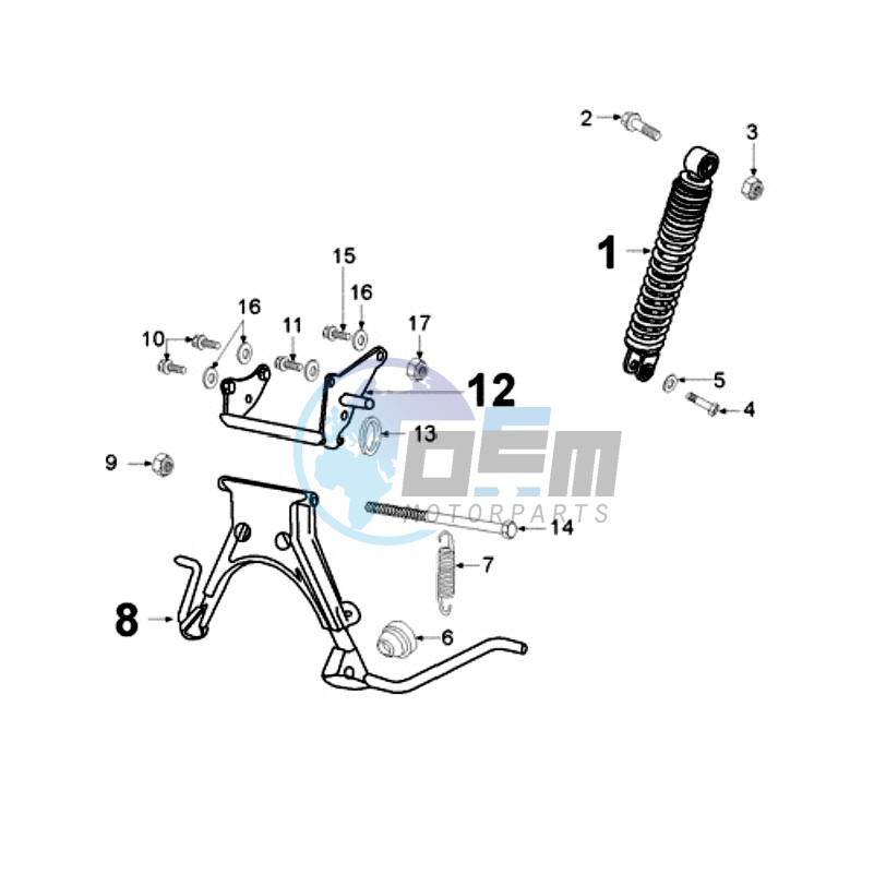 REAR SHOCK AND STAND