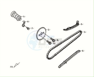 FIDDLE II 125S drawing CHAIN / CHAIN TENSIONER / CHAIN GUIDE