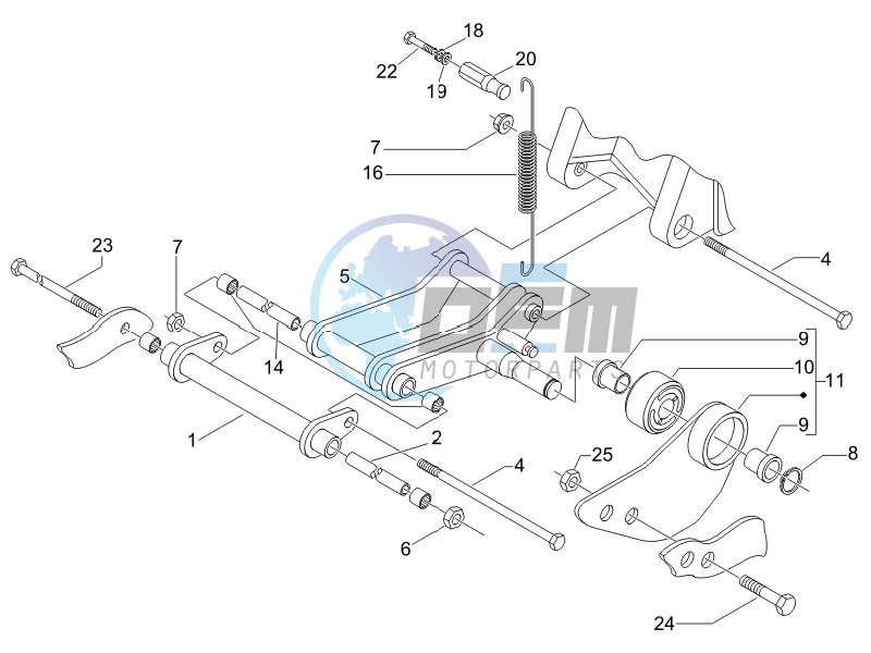 Swinging arm