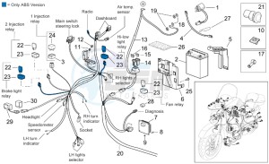 Scarabeo 500 drawing Electrical system II