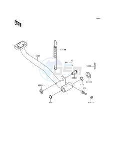 KLF 400 B [BAYOU 400 4X4] (B4-B6) [BAYOU 400 4X4] drawing BRAKE PEDAL