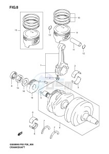 GS500 (P3) drawing CRANKSHAFT