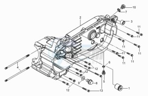 GTS250 INJECTION drawing CRANKCASE LEFT