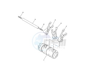 WR X 125 drawing SHIFT CAM AND FORK