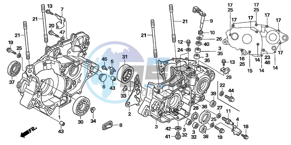 CRANKCASE (TRX450R6,7,8/ER6,7,8)