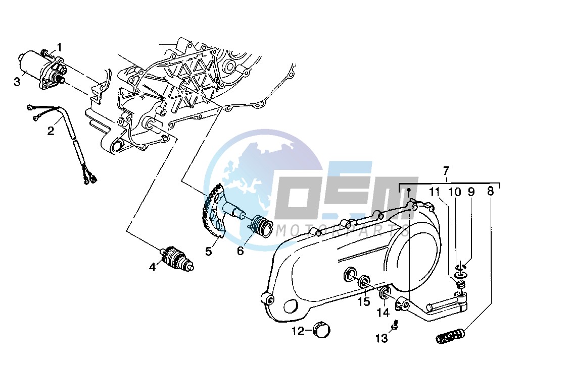 Starting Motor - Starting lever