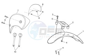 V7 Racer 750 drawing Front body - Front mudguard