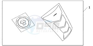 VFR800XB Crossrunner E drawing TANKPAD / FUEL LID COVER