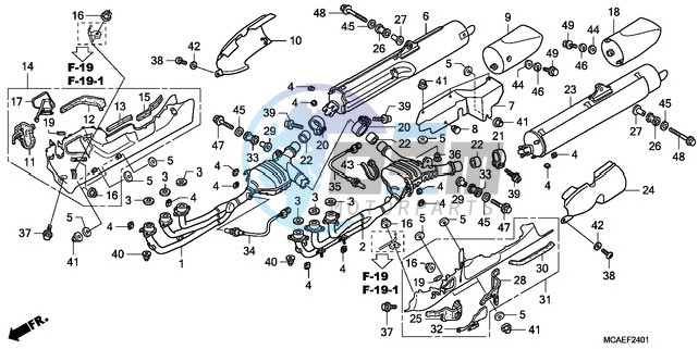 EXHAUST MUFFLER (EXCEPT G L1800-BR)