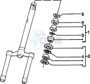 Skipper 125 4t drawing Steering bearing ball tracks