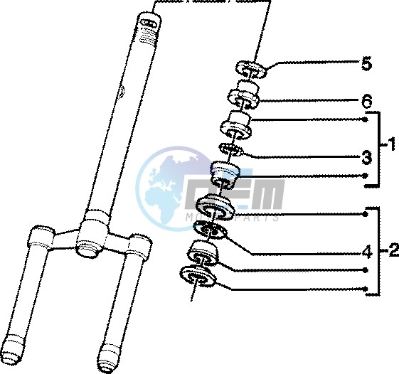 Steering bearing ball tracks