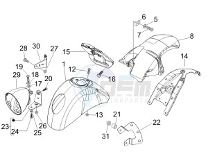 GT 250 ie 60 deg (Euro 3) drawing Wheel housing - Mudguard