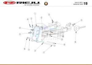 BYE-BIKE-EURO4-RED 50 drawing SWING ARM