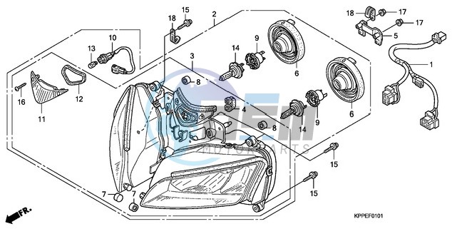 HEADLIGHT (CBR125RW7/RW9/RWA)