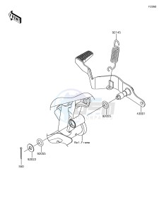 VERSYS-X 300 ABS KLE300CHF XX (EU ME A(FRICA) drawing Brake Pedal