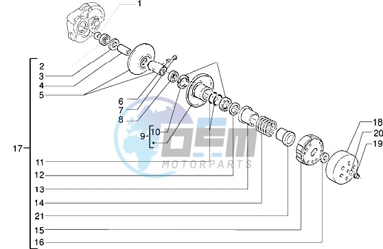 Driven pulley