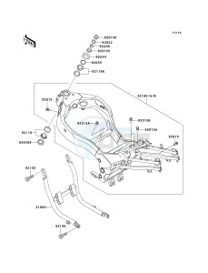 ZX 1100 D [NINJA ZX-11] (D1-D3) [NINJA ZX-11] drawing FRAME