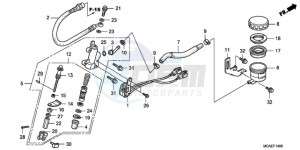 GL18009 Australia - (U / AB NAV) drawing REAR BRAKE MASTER CYLINDER