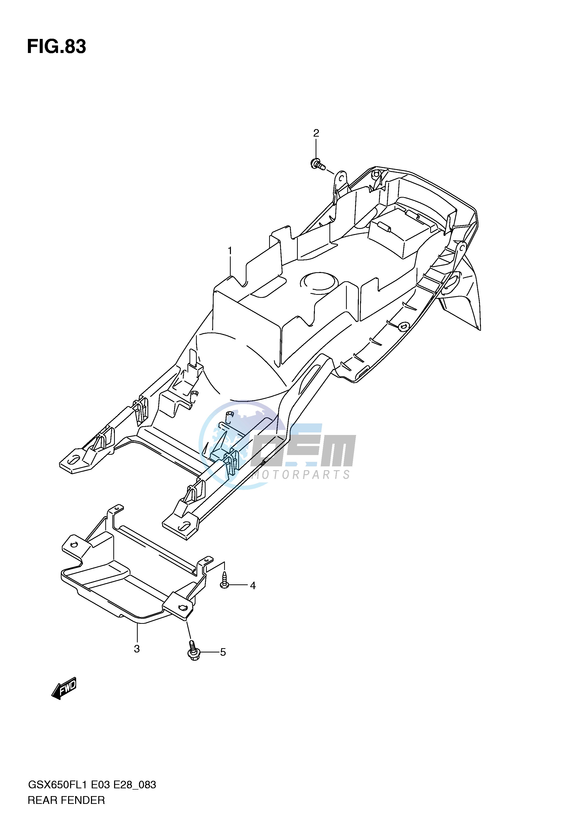 REAR FENDER (GSX650FL1 E33)
