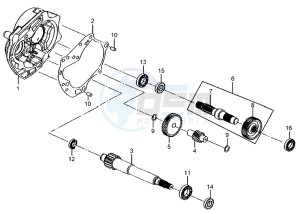 MIO 50 drawing CRANKCASE - DRIVE SHAFT