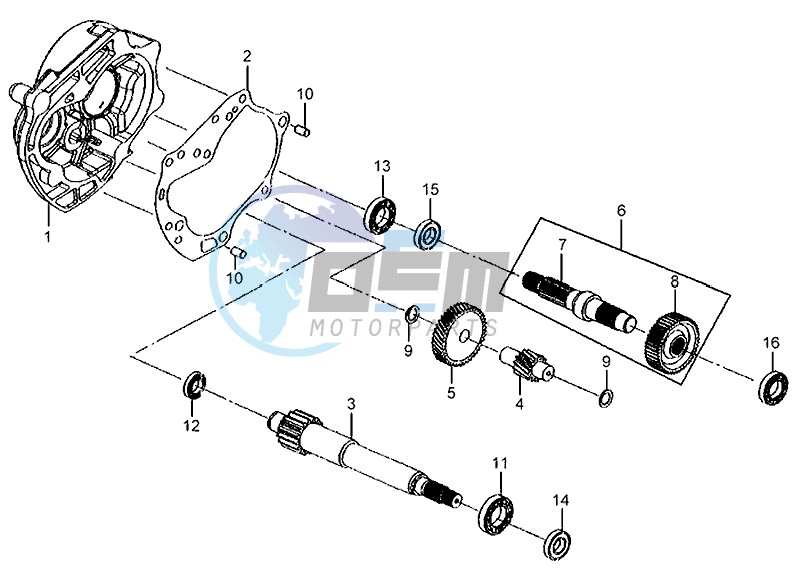 CRANKCASE - DRIVE SHAFT