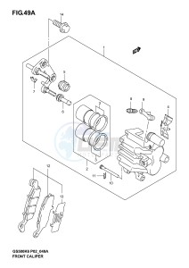 GS500 (P19) drawing FRONT CALIPER (MODEL K4 K5 K6)